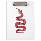 Snake Black en Red Silhouette Klembord (Voorkant)