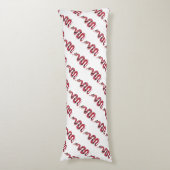 Snake Black en Red Silhouette Lichaamskussen (Voorkant Verticaal)