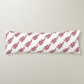 Snake Black en Red Silhouette Lichaamskussen (Voorkant)