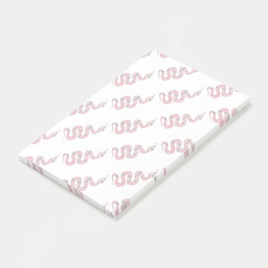 Snake Black en Red Silhouette Post-it® Notes (Schuin)