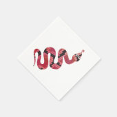 Snake Black en Red Silhouette Servet (Hoek)