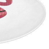 Snake Black en Red Silhouette Snijplank (Hoek)