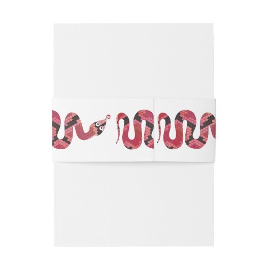 Snake Black en Red Silhouette Uitnodigingen Wikkel (Achterkant Voorbeeld)