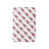 Snake Black en Red Silhouettes Badmat (Voorkant Verticaal)