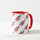 Snake Black en Red Silhouettes Mok (Voorkant rechts)