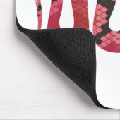 Snake Black en Red Silhouettes Muismat (Hoek)