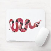 Snake Black en Red Silhouettes Muismat (Met muis)