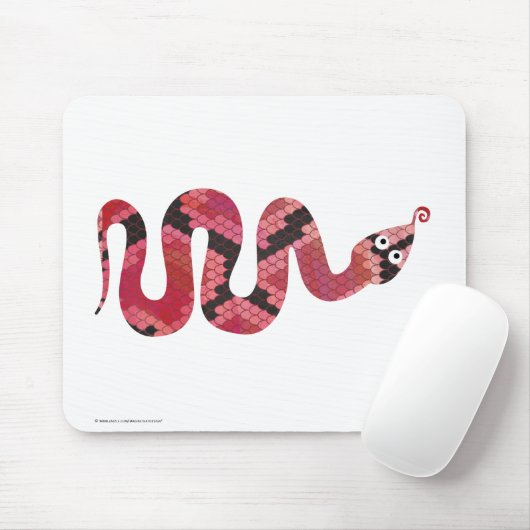 Snake Black en Red Silhouettes Muismat (Met muis)
