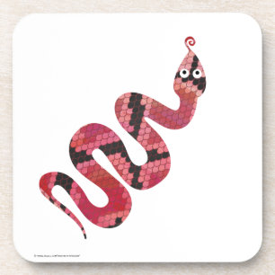Snake Black en Red Silhouettes Onderzetter