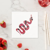 Snake Black en Red Silhouettes Servet (Insitu)