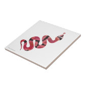 Snake Black en Red Silhouettes Tegeltje (Zijkant)