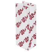 Snake Black en Red Silhouettes Wijn Cadeautas (Achterkant Gekanteld)