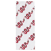 Snake Black en Red Silhouettes Wijn Cadeautas (Achterkant)