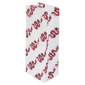 Snake Black en Red Silhouettes Wijn Cadeautas (Voorkant Gekanteld)