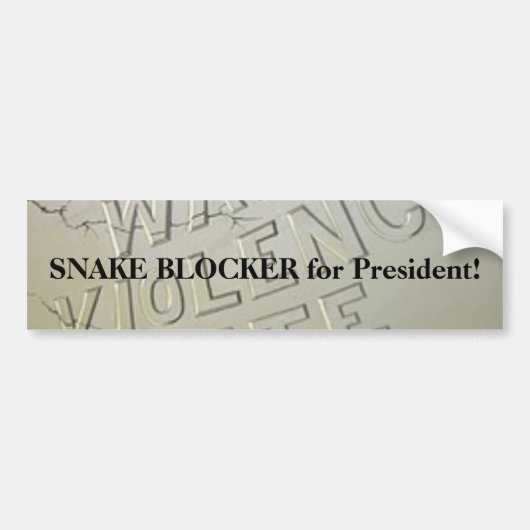 SNAKE BLOCKER voor de Bumpersticker van Presidente (Voorkant)