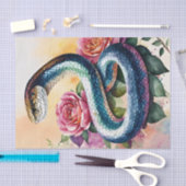Snake Bloemen Waterverf Kunst Tissuepapier (Craft)