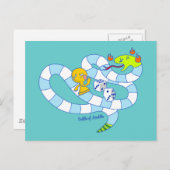 Snake Board Game Doodle Art Briefkaart (Voorkant / Achterkant)