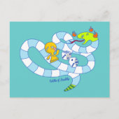 Snake Board Game Doodle Art Briefkaart (Voorkant)