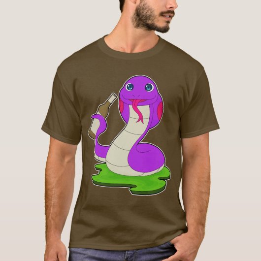 Snake Bottle Beer T-shirt (Voorkant)