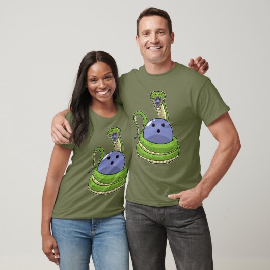 Snake Bowling Bowling ball T-shirt (Unisex)