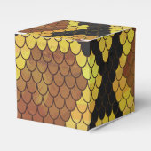 Snake Brown and Gold Print Bedankdoosjes (Voorkant Zijde)