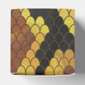 Snake Brown and Gold Print Bedankdoosjes (Bovenkant)