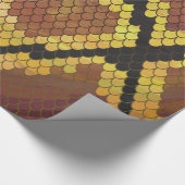 Snake Brown and Gold Print Cadeaupapier (Hoek)