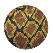 Snake Brown and Gold Print Dartbord (Voorkant)