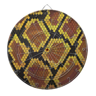 Snake Brown and Gold Print Dartbord