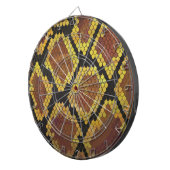 Snake Brown and Gold Print Dartbord (Voorkant Rechts)