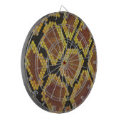 Snake Brown and Gold Print Dartbord (Voorkant Links)