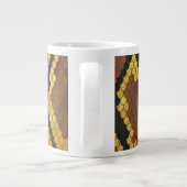 Snake Brown and Gold Print Grote Koffiekop (Achterkant)