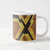 Snake Brown and Gold Print Grote Koffiekop (Rechts)
