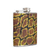 Snake Brown and Gold Print Heupfles (Rechts)