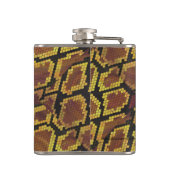 Snake Brown and Gold Print Heupfles (Achterkant)