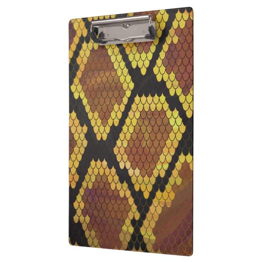 Snake Brown and Gold Print Klembord (Links)