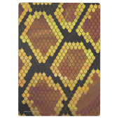 Snake Brown and Gold Print Klembord (Achterkant)