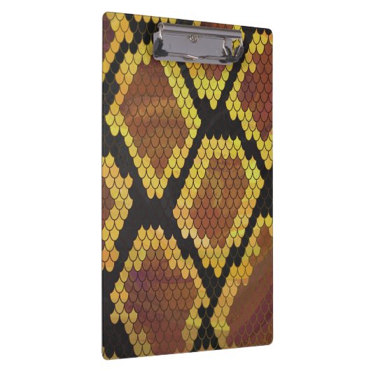Snake Brown and Gold Print Klembord (Rechts)