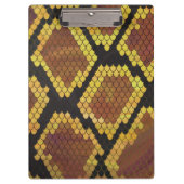 Snake Brown and Gold Print Klembord (Voorkant)
