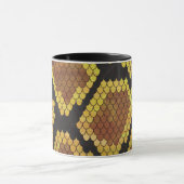 Snake Brown and Gold Print Mok (Midden)