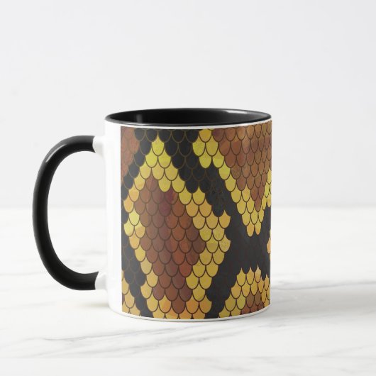Snake Brown and Gold Print Mok (Links)