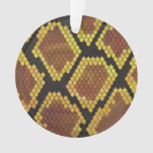 Snake Brown and Gold Print Ornament (voorkant)