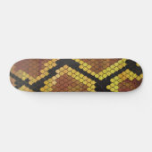 Snake Brown and Gold Print Persoonlijk Skateboard (Horizontaal)