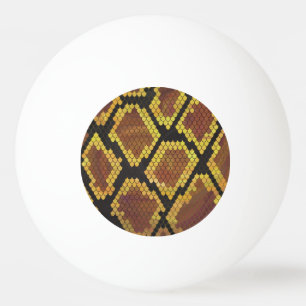 Snake Brown and Gold Print Pingpongbal