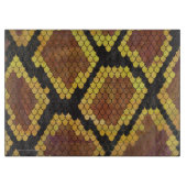 Snake Brown and Gold Print Snijplank (Voorkant)