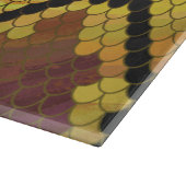 Snake Brown and Gold Print Snijplank (Hoek)
