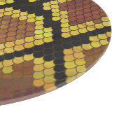 Snake Brown and Gold Print Snijplank (Hoek)