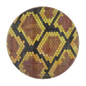Snake Brown and Gold Print Snijplank (Voorkant)