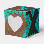 Snake Brown en Blauwgroen Print Bedankdoosjes (Voorkant Zijde)