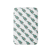 Snake Brown en Blauwgroen Print Silhouette Badmat (Voorkant Verticaal)